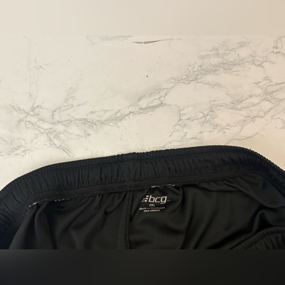 BCG Academy Mens 2XL Black Gray Track Pants Joggers Polyester Spandex Athletic - Picture 5 of 5